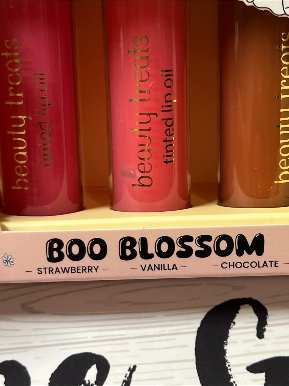Boo Blossom 3-Piece Tinted Lip Oil Set - Pink, Red, Brown
